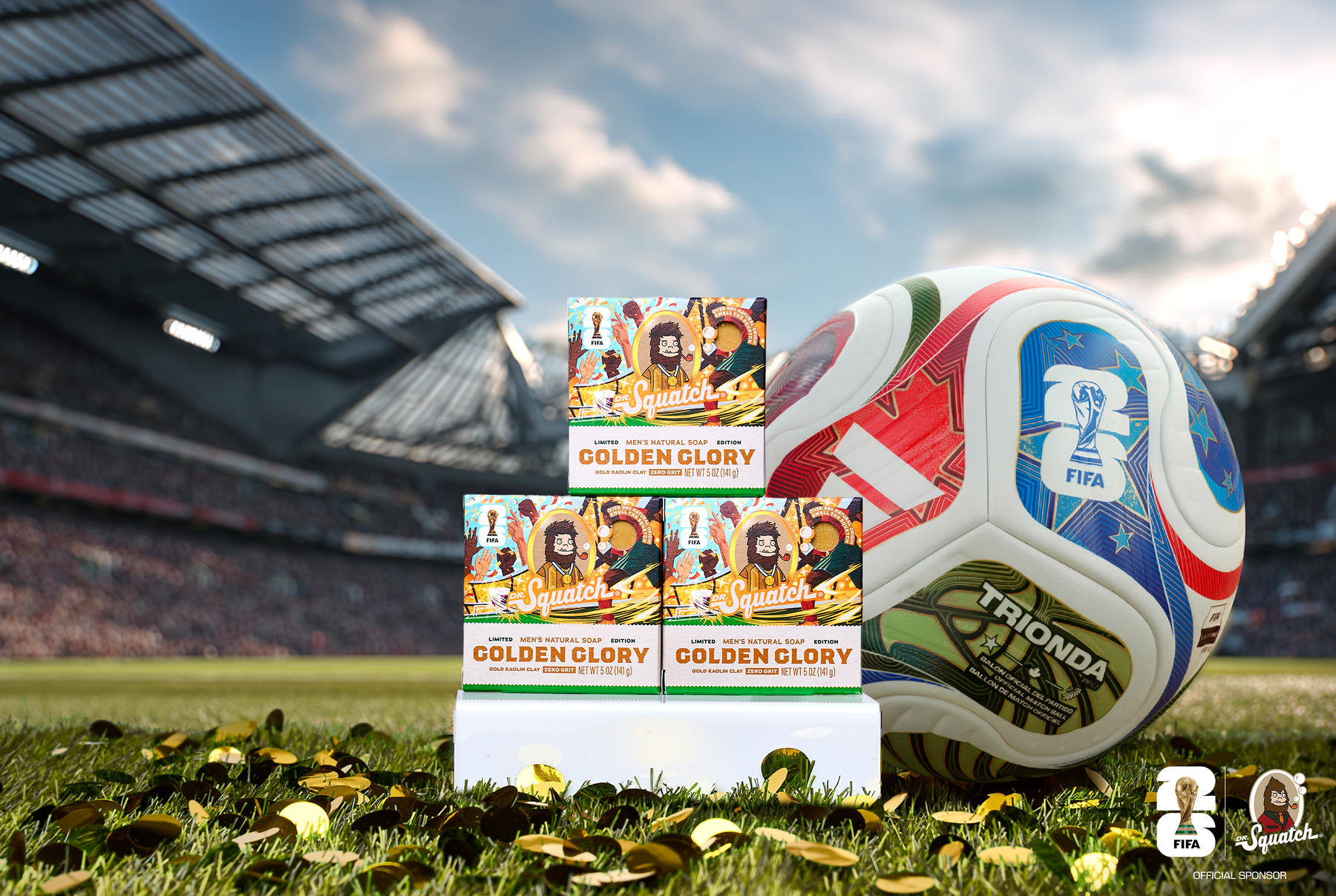 FIFA Golden Glory 3-Pack Bar Soap Bundle - Active Travel Pick