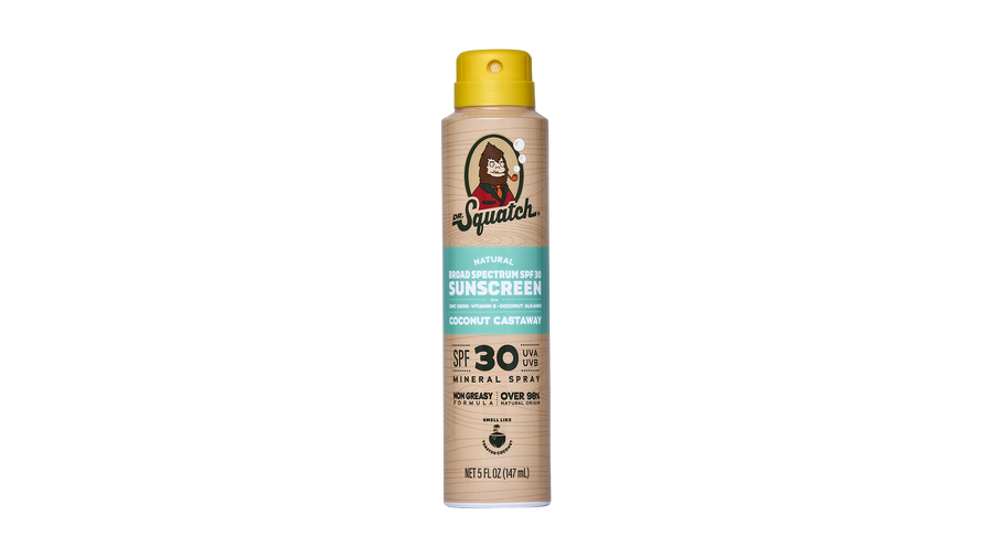 Dr. Squatch Spray Sunscreen | SPF 30 UVA/UVB Protection | Non-Greasy Mineral Sunscreen for Men - Sunny Cover