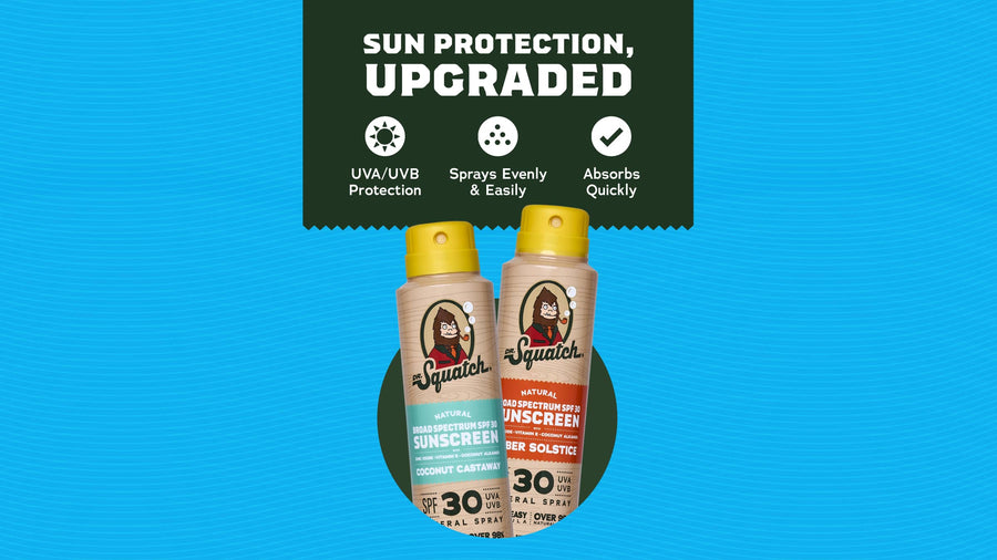 Dr. Squatch Spray Sunscreen 2-Pack | SPF 30 UVA/UVB Protection | Non-Greasy Mineral Sunscreen for Men - Daily Guard