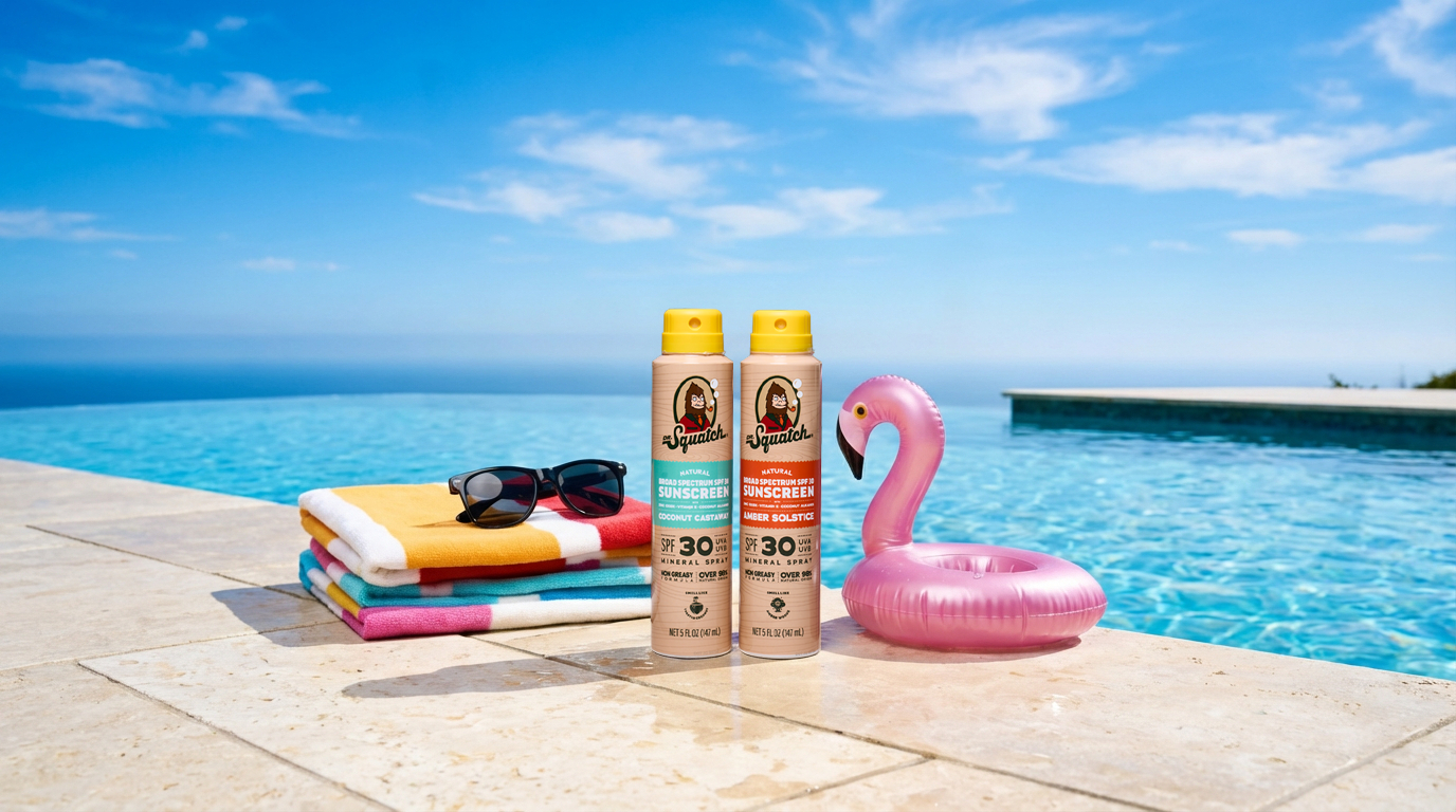 Dr. Squatch Spray Sunscreen 2-Pack | SPF 30 UVA/UVB Protection | Non-Greasy Mineral Sunscreen for Men - Easy Gift Lineup