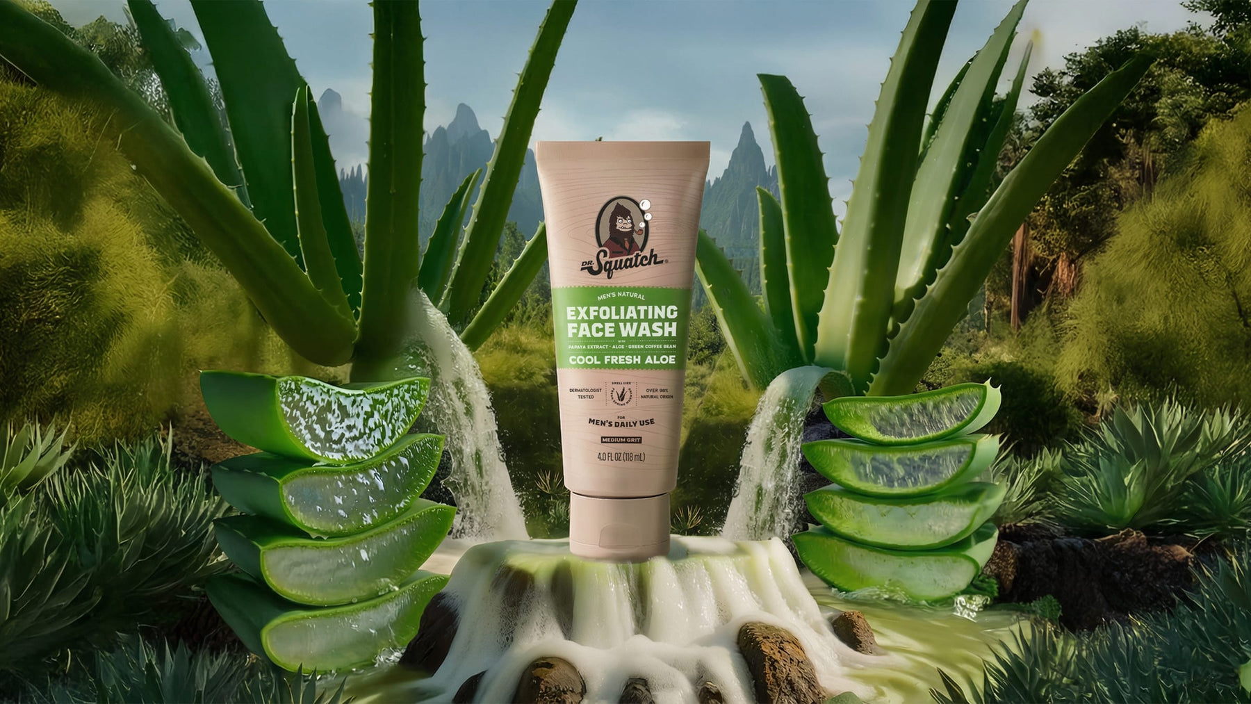 Cool Fresh Aloe Exfoliating Face Wash - Forest Daily Scent